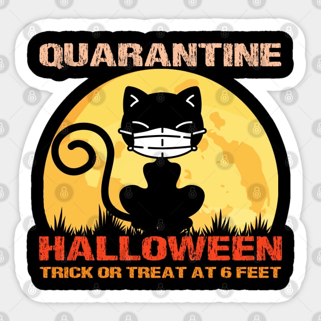 Quarantine Halloween Cat Sticker by LittleBoxOfLyrics